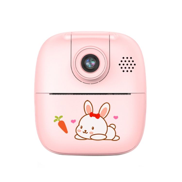 A19 HD Printable Cartoon Kids Digital Camera with Rotating Lens Instant Print with Thermal